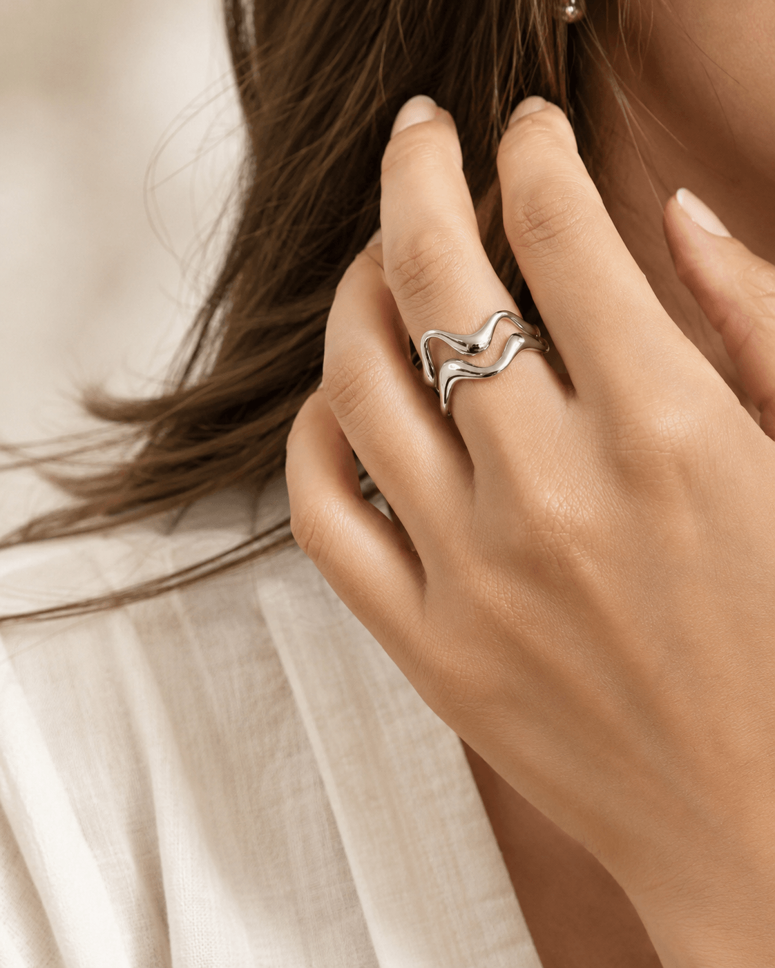 Anello Wave Argentato