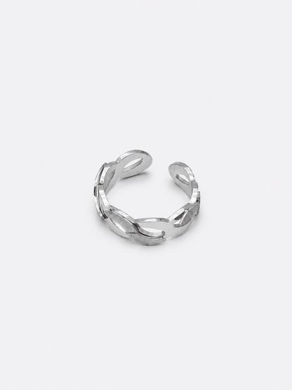 Anello Infinito Glitterato Argentato