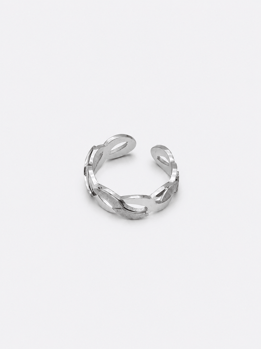 Anello Infinito Glitterato Argentato
