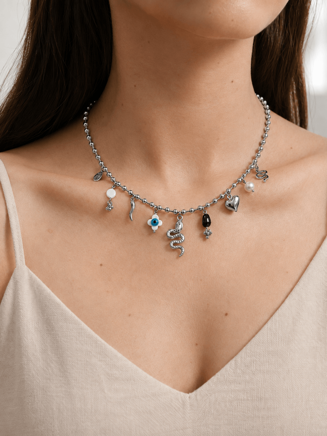 Collana Charme Luck Argento
